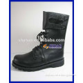 Mens genuine Leather boot Army lace-up high heel knee waterproof durable boots
